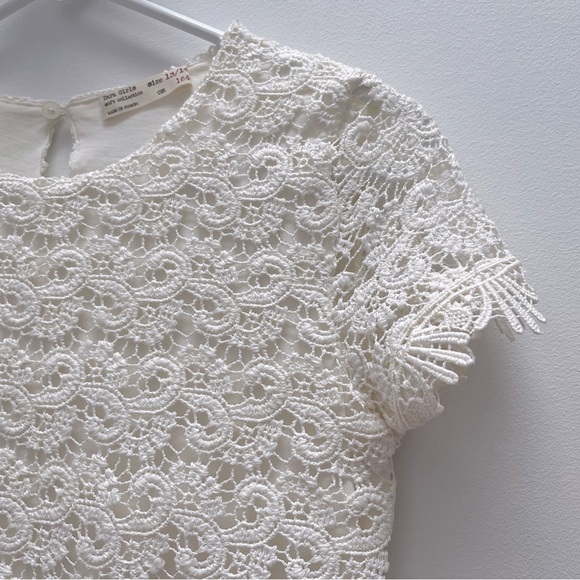 Zara Girls off-white/ivory Lace Dress size 13-14 - Picture 4 of 7